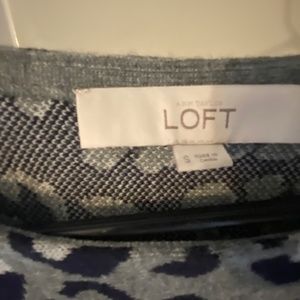 Loft Ann Taylor soft cotton animal print leopard sweater tunic